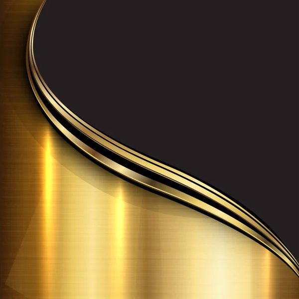 Siyah metal soyut arkaplan vektörü ile altın