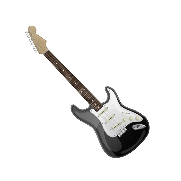 Guitarra Elétrica Corda Música Instrumento Vetor Ilustração — Vetor de Stock