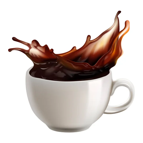 現実的なコーヒードリンクベクトル — ストックベクタ