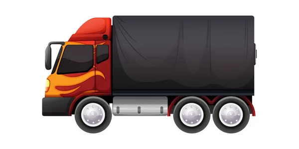 白に隔離されたベクトル貨物トラック車 — ストックベクタ