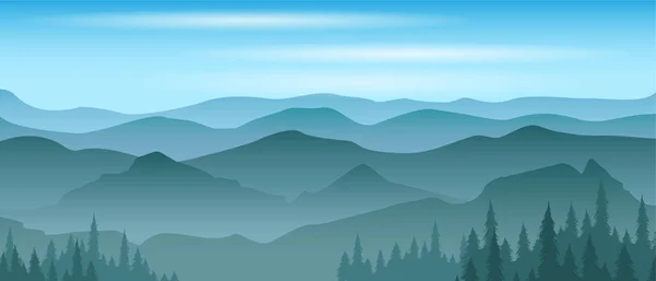 Beau Paysage Montagne Illustration Vecteur — Image vectorielle