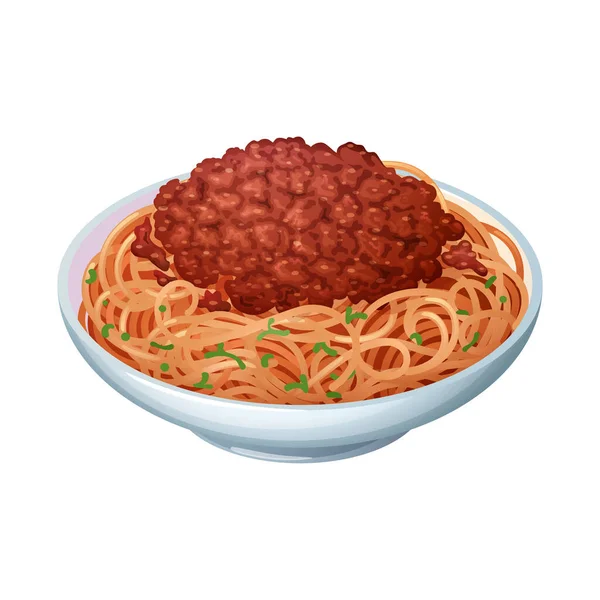 Διανυσματική Απεικόνιση Noodles Κιμά Ένα Μπολ — Διανυσματικό Αρχείο
