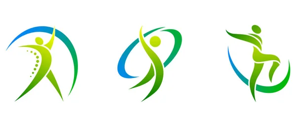 Nastaveno Logo Gradientní Fyzioterapie — Stockový vektor
