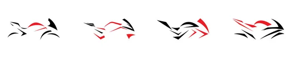 Zestaw Motocykl Sport Logo Symbol Wektor Ilustracja Projekt — Wektor stockowy