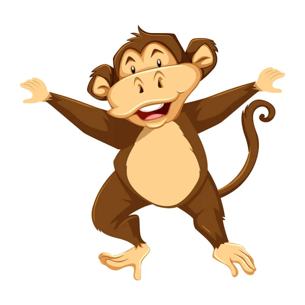 Ilustração Vetor Macaco Bonito — Vetor de Stock