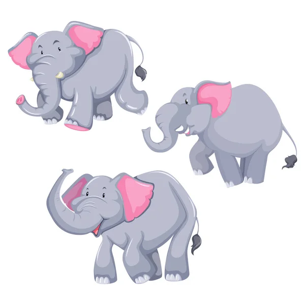 Lindo Elefante Vector Ilustración — Archivo Imágenes Vectoriales