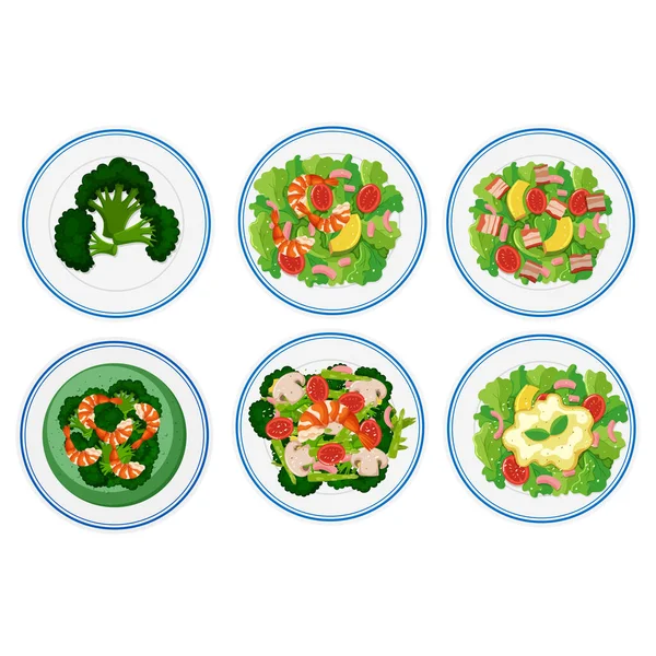 Alimentación Vegetal Saludable Vector Ilustración — Vector de stock