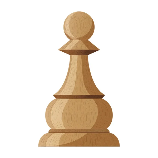 Vector Illustration Brown Chess Pawn — Stock Vector