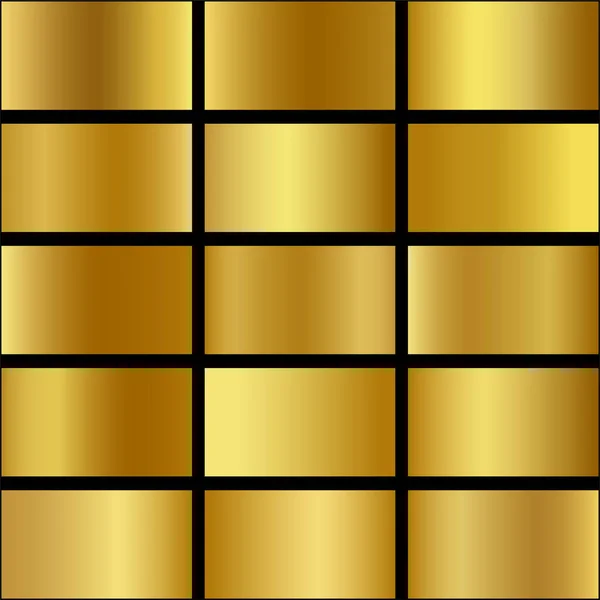 Gold Abstufung Set Sammlung — Stockvektor