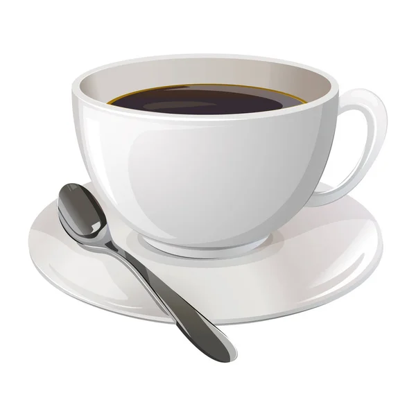 Eine Tasse Schwarzen Kaffee — Stockvektor