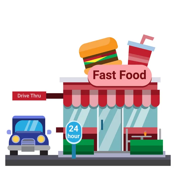Modern Apartament Restaurant Comercial Fast Food Burger — Vector de stoc