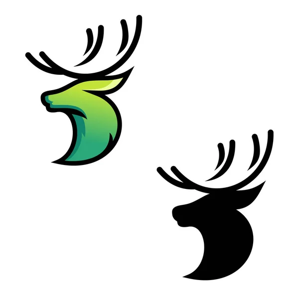 Nowoczesne Logo Głowy Jelenia — Wektor stockowy