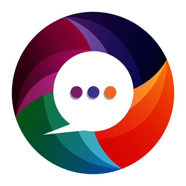 Moderní Barevný Chat Logo Company — Stockový vektor