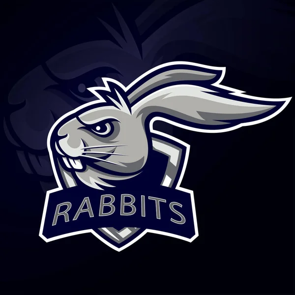 tavşan maskotu logo tasarım vektörü modern illüstrasyon biçimi