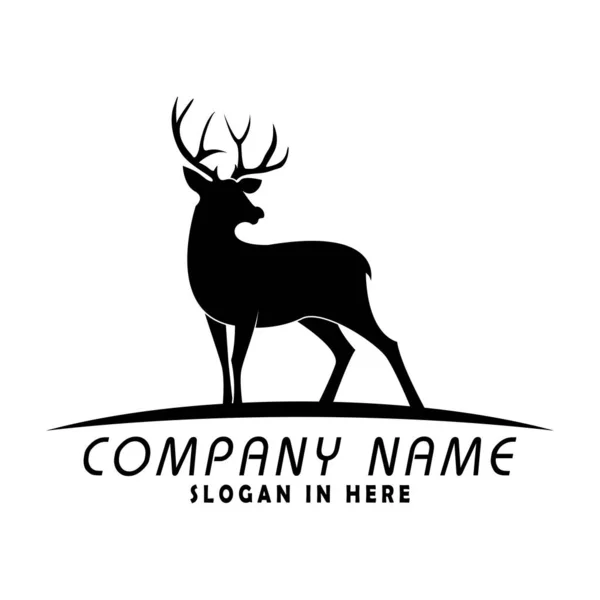 Chasse Cerf Logo Design Inspiration — Image vectorielle