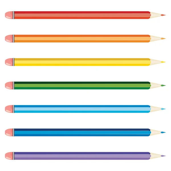 Crayon Coloré Sur Blanc — Image vectorielle