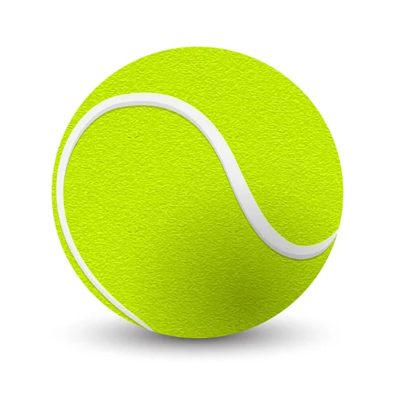 Tenis topu beyaz üzerinde gerçekçi vektör