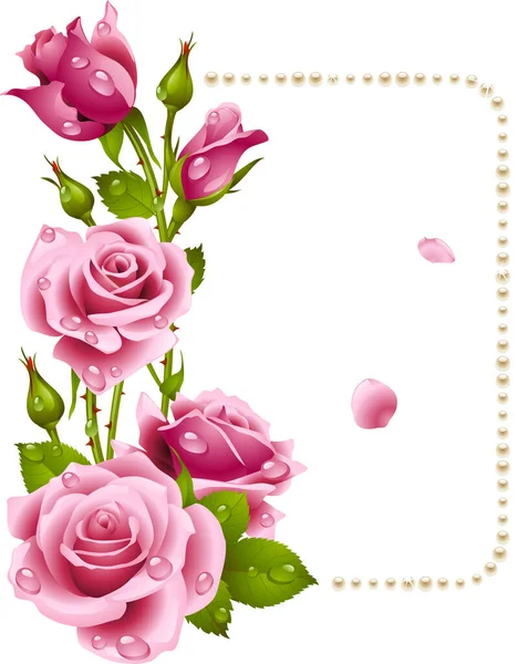 Carte Voeux Rose Romantique4 Illustrations De Stock Libres De Droits