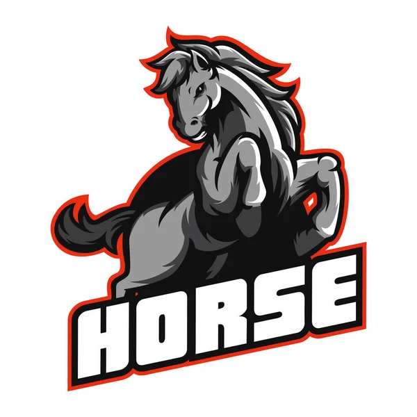 Vektorové Maskot Kůň Logo Pro Herní Tričko Design Stock Vektory