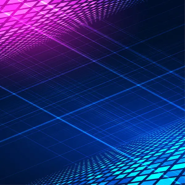 Printabstract Blue Lines Glowing Lines Background Decoration Square Pattern — Stok Vektör