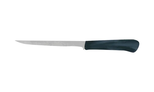 フィレットナイフ水彩スタイル 白い背景に隔離されたフィレットナイフベクトルデザインイラスト ナイフの皮をむいて キッチン用品や調理器具は漫画の描画をクリアします ナイフ手描き — ストックベクタ