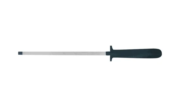 Çelik Suluboya Stili Keskinleştirilmiş Çelik Parçası Bıçak Keskinleştirici Vektör Çizimi — Stok Vektör