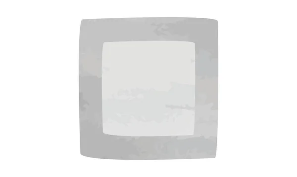 Quadrato Piatto Cibo Acquerello Stile Vettoriale Illustrazione Isolato Sfondo Bianco — Vettoriale Stock
