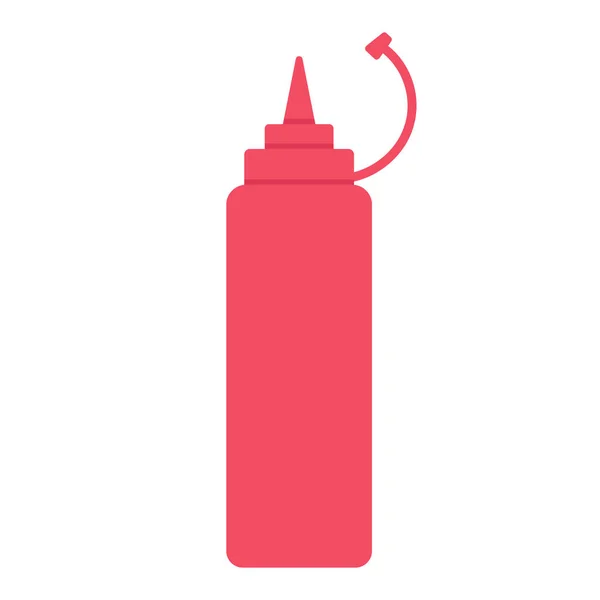 Salsa Roja Botella Clipart Vector Ilustración Diseño Vectores Estilo Plano — Archivo Imágenes Vectoriales