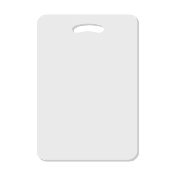 Placa Corte Plástico Clipart Vetor Ilustração Placa Corte Branca Simples — Vetor de Stock