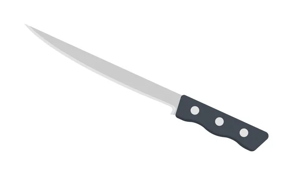 Küchenfilet Messer Cliparts Vektor Illustration Filetmesser Mit Kunststoffgriff Flaches Vektordesign — Stockvektor