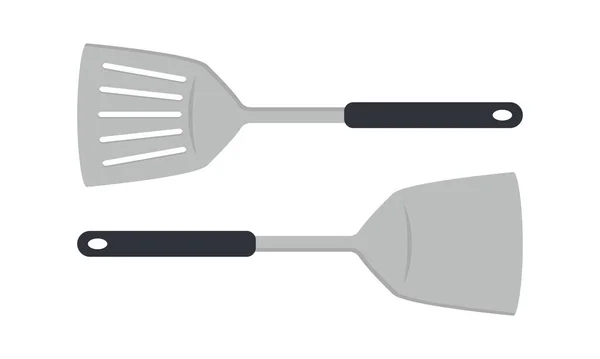 Ensemble Illustration Vectorielle Clipart Spatule Cuisine Conception Vectorielle Plate Spatule — Image vectorielle