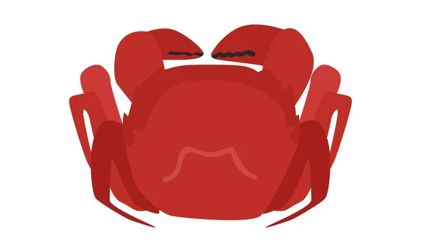Gekochte Haarige Krabben Cliparts Für Das Konzept Des Mittherbstfestivals Einfache — Stockvektor