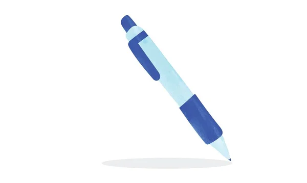 Einfache Kugelschreiber Aquarell Illustration Isoliert Auf Weißem Hintergrund Aquarell Kugelschreiber — Stockvektor