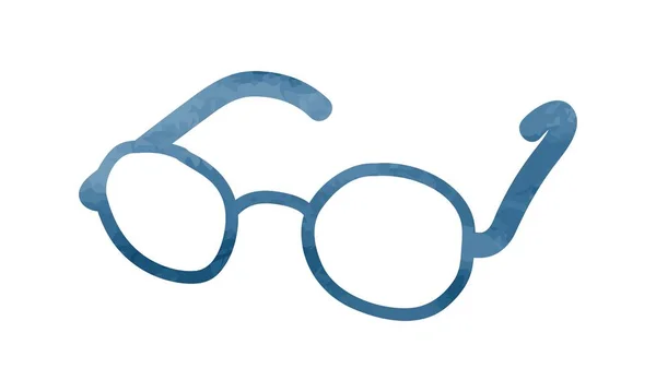 Suluboya Öğrenci Gözlüğü Vektörü Beyaz Arkaplanda Izole Edilmiş Gözlükler Suluboya — Stok Vektör