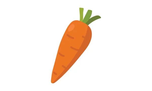 Простая Векторная Иллюстрация Морковного Клипарта Белом Фоне Морковь Плоский Мультяшный — стоковый вектор