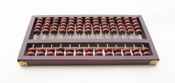 Abacus Chinês Madeira Suanpan Calculadora Antiga Clássica Cabeça Para Baixo — Fotografia de Stock