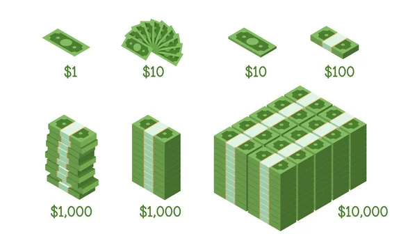 Paranın Görselleştirilmesi Bilgi Miktarı Clipart Vektör Tasarımı Dolar Dolar 100 — Stok Vektör