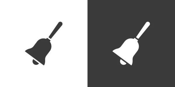 Звонкий Плоский Веб Значок Дизайн Логотипа Колокольчика Ударный Инструмент Простой — стоковый вектор