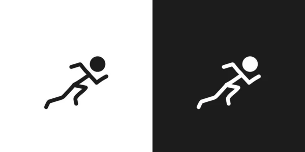 Leichtathletik Ikone Piktogramm Vektor Design Strichmännchen Leichtathletik Sportler Vektor Symbol — Stockvektor