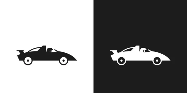 Дизайн Вектора Пиктограммы Гоночных Автомобилей Векторная Пиктограмма Символа Знака Символизирующего — стоковый вектор