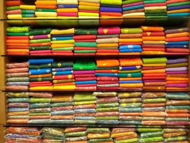 Colorful Clothes in the Rack