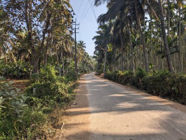 Hint köyünün kırsal kesimindeki boş yol.