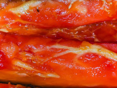 Sulu Papaya Meyve Suyu ve Tohumlarının Macro Yakın Çekimi