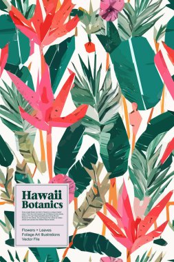 Colorful flowers, plants and leaves. Vector illustrations of flower and bird for classic floral background, wedding invitations and frame