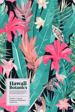 Colorful flowers, plants and leaves. Vector illustrations of flower and bird for classic floral background, wedding invitations and frame