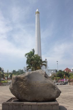 A stone monument to commemorate the November 10th Battle at Tugu Pahlawan, Surabaya.