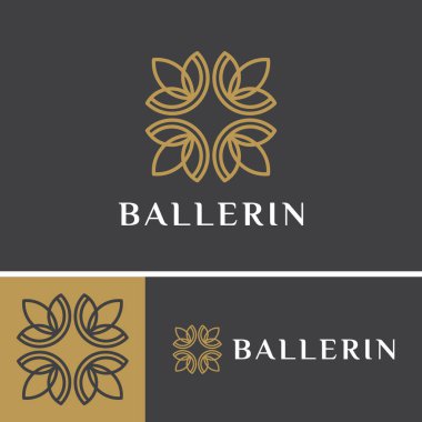 Şablon şirketi için grup ana hatları logo minimalist tasarım elemanları vektör simgeleri kare grup bırakır