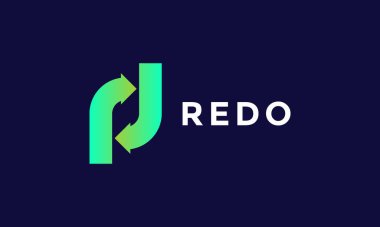 Ambalaj işareti ve ürün işareti için minimalist logo okları