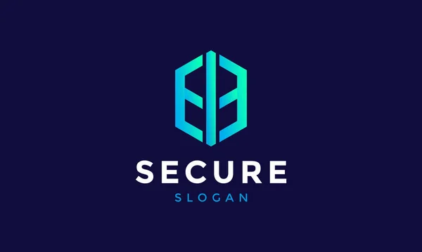 Serviço Segurança Escudo Logotipo Industrial —  Vetores de Stock