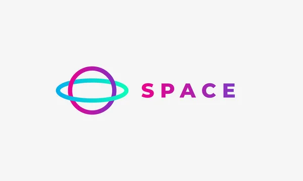 Λογότυπο Σχεδιασμού Έννοιας Διαστήματος Για Την Επιστήμη Αστρονομίας — Διανυσματικό Αρχείο